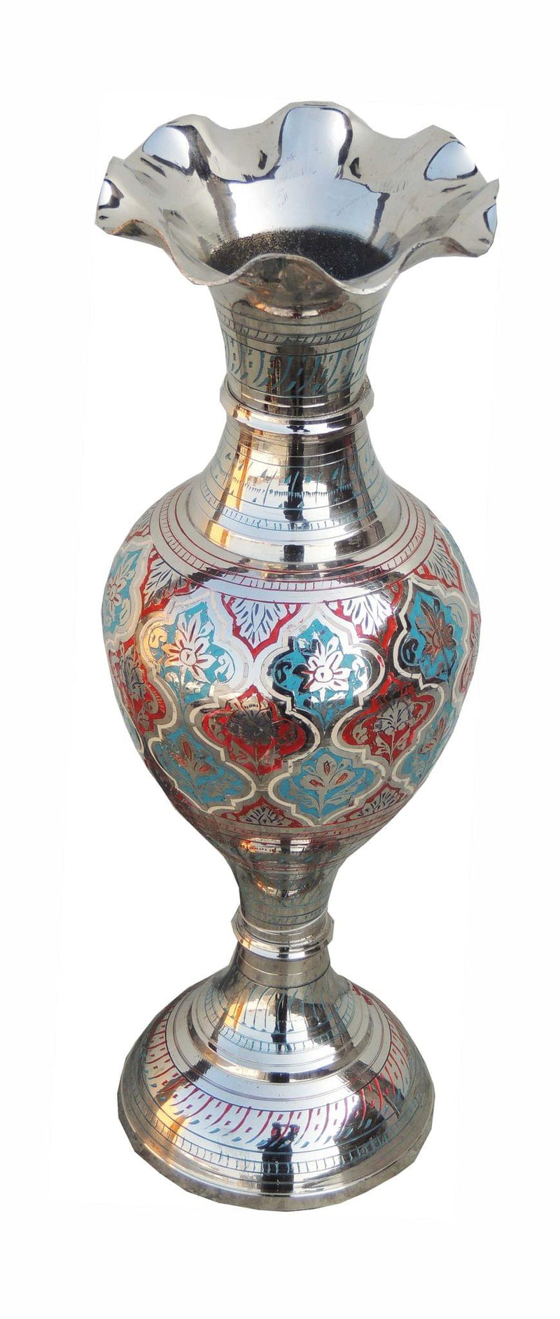 Brass & , Vase — 14"