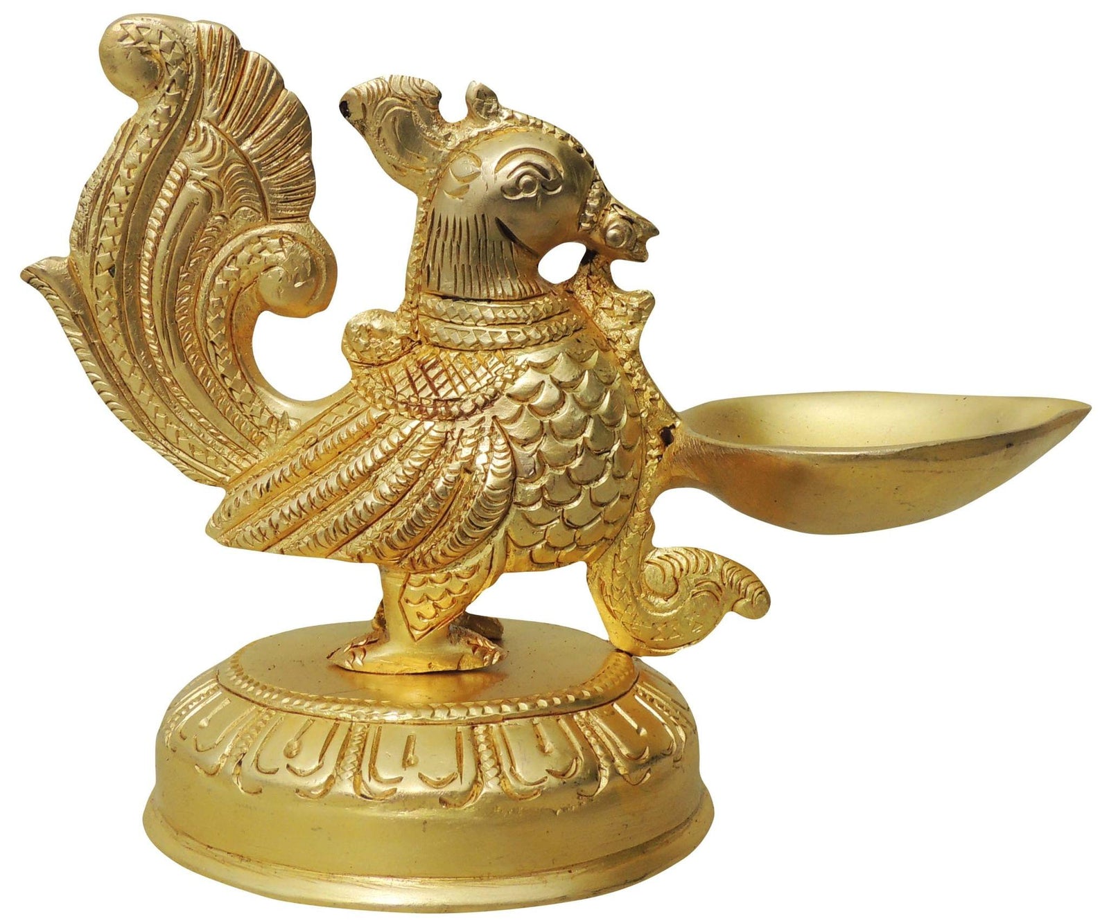 Brass Table Decor Oil Lamp Murga Deepak — 4"