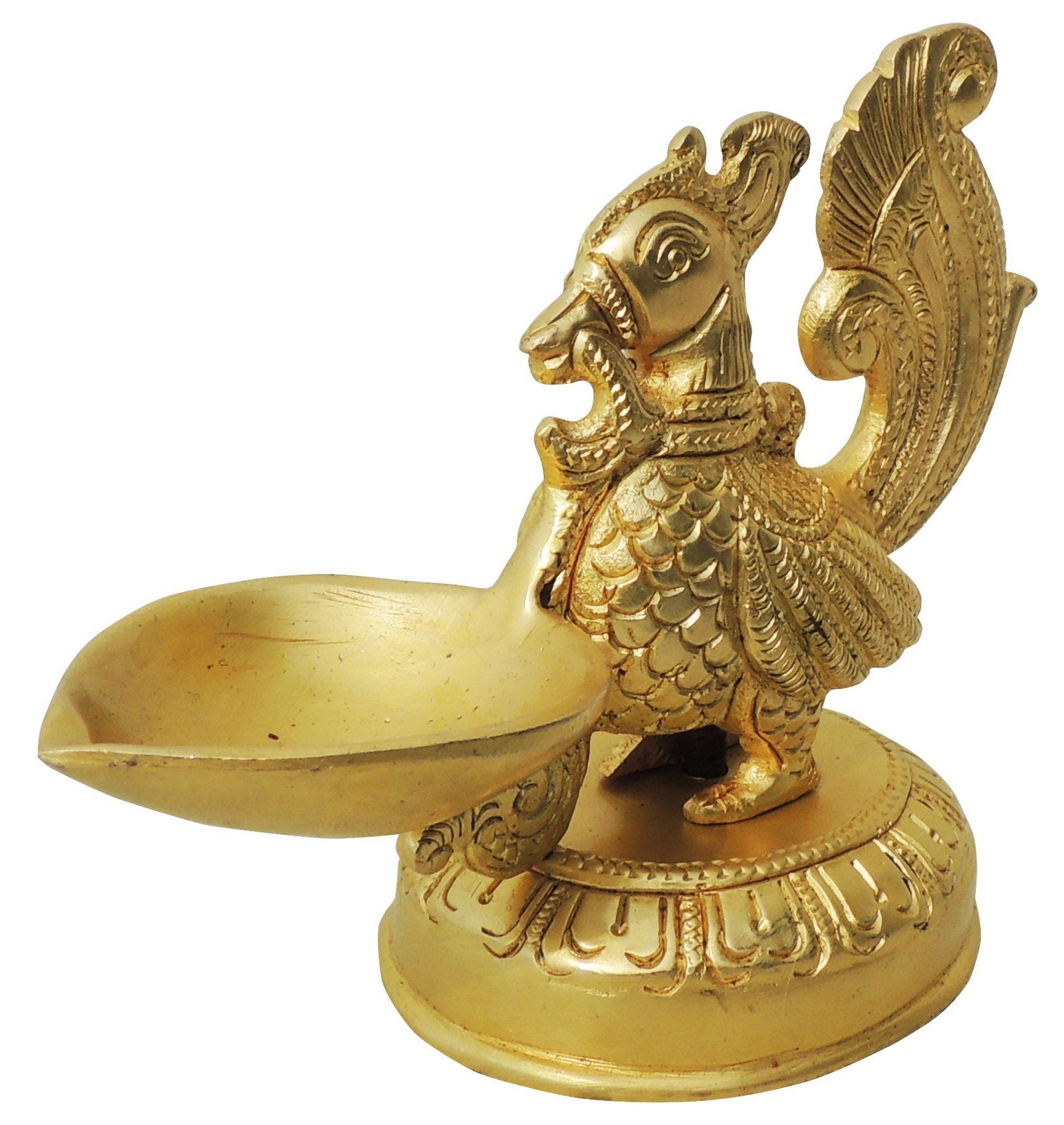 Brass Table Decor Oil Lamp Murga Deepak — 4"