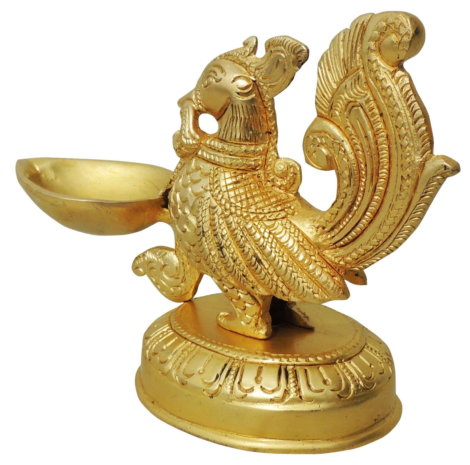 Brass Table Decor Oil Lamp Murga Deepak — 4"