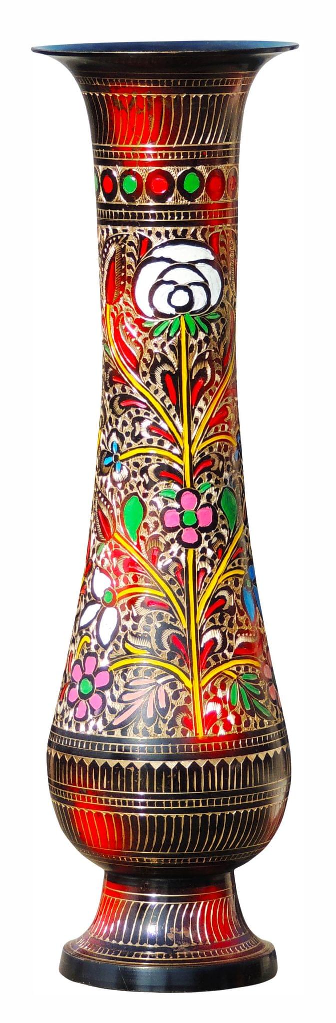 Brass & , Vase — 18"