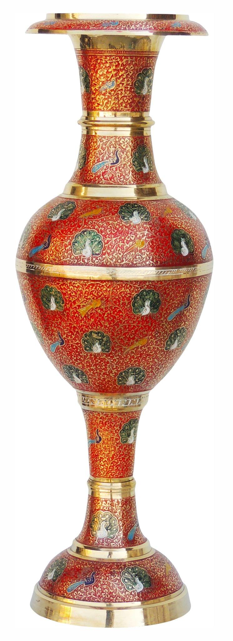 Brass & , Vase — 24.5"