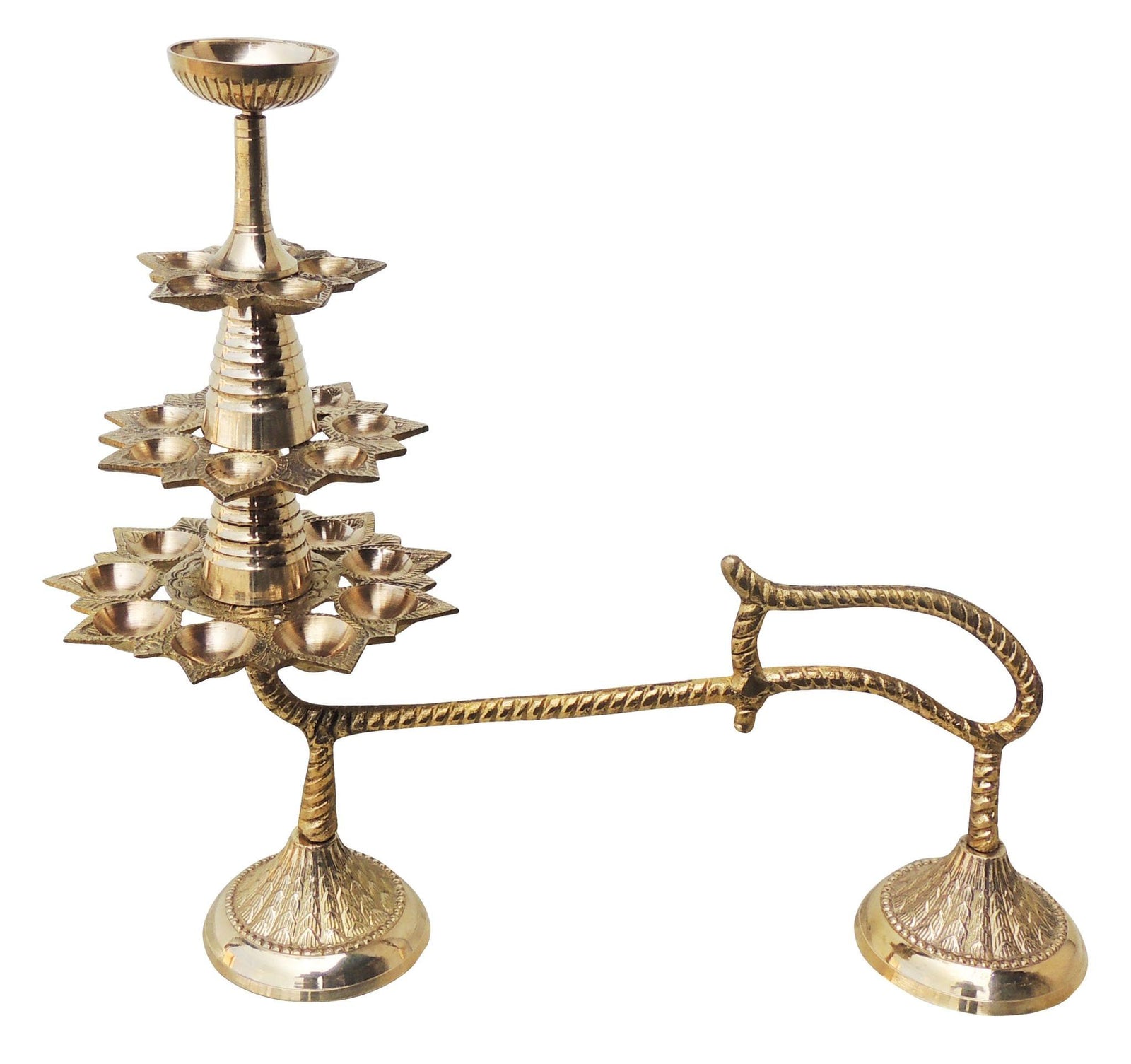 Brass Ganga Arti 21 Bati