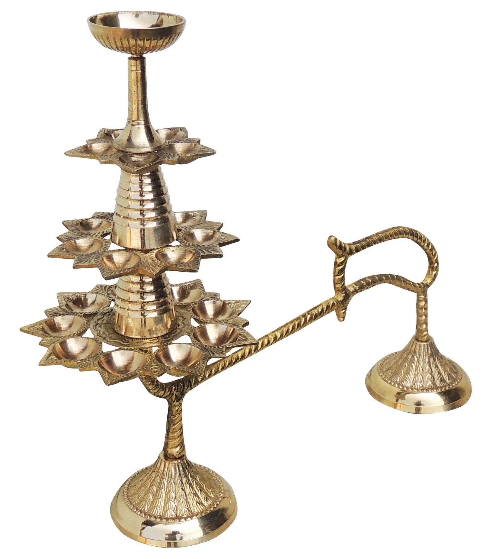 Brass Ganga Arti 21 Bati