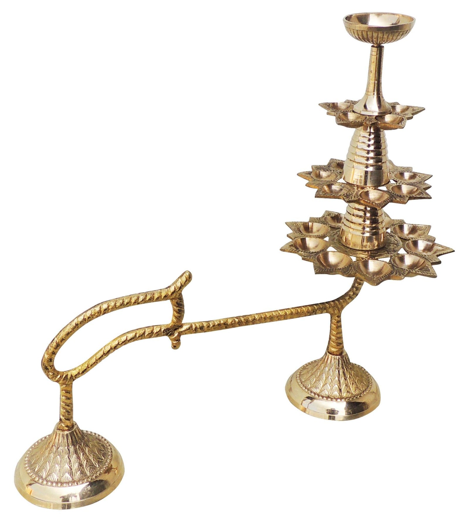 Brass Ganga Arti 21 Bati