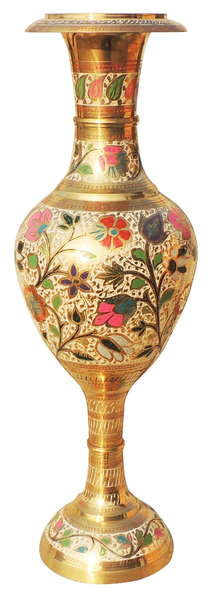 Brass & , Vase — 23.4"