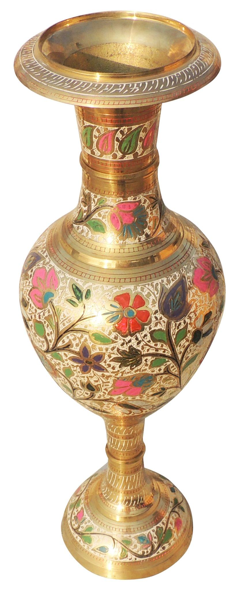 Brass & , Vase — 23.4"