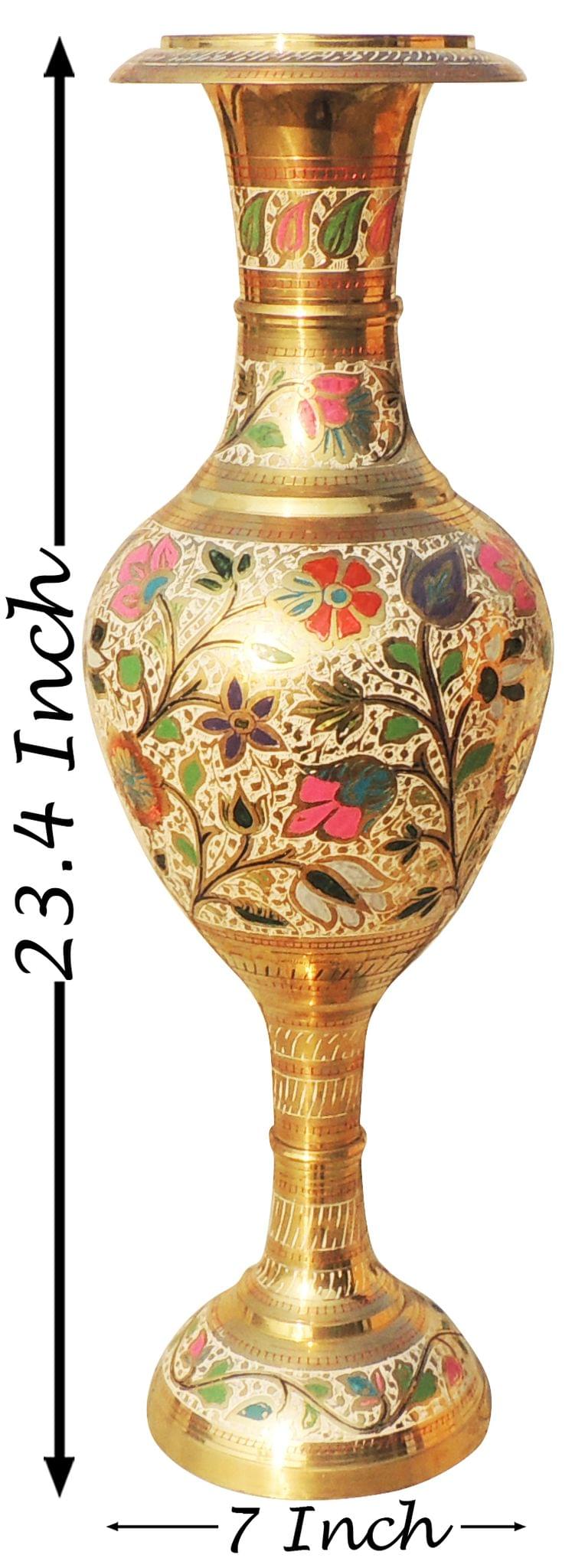 Brass & , Vase — 23.4"