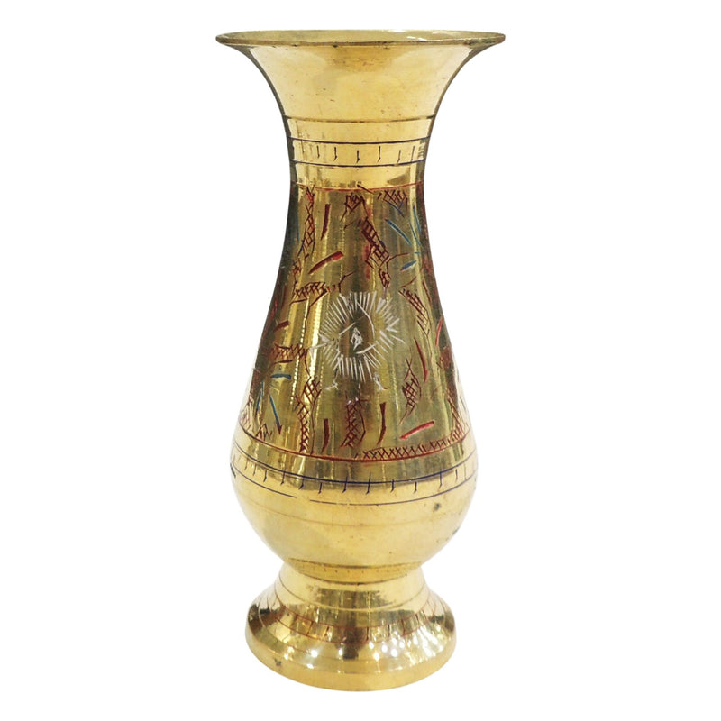 Brass & , Vase — 5"