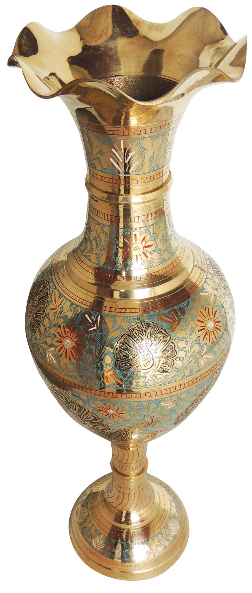 Brass & , Vase — 24"