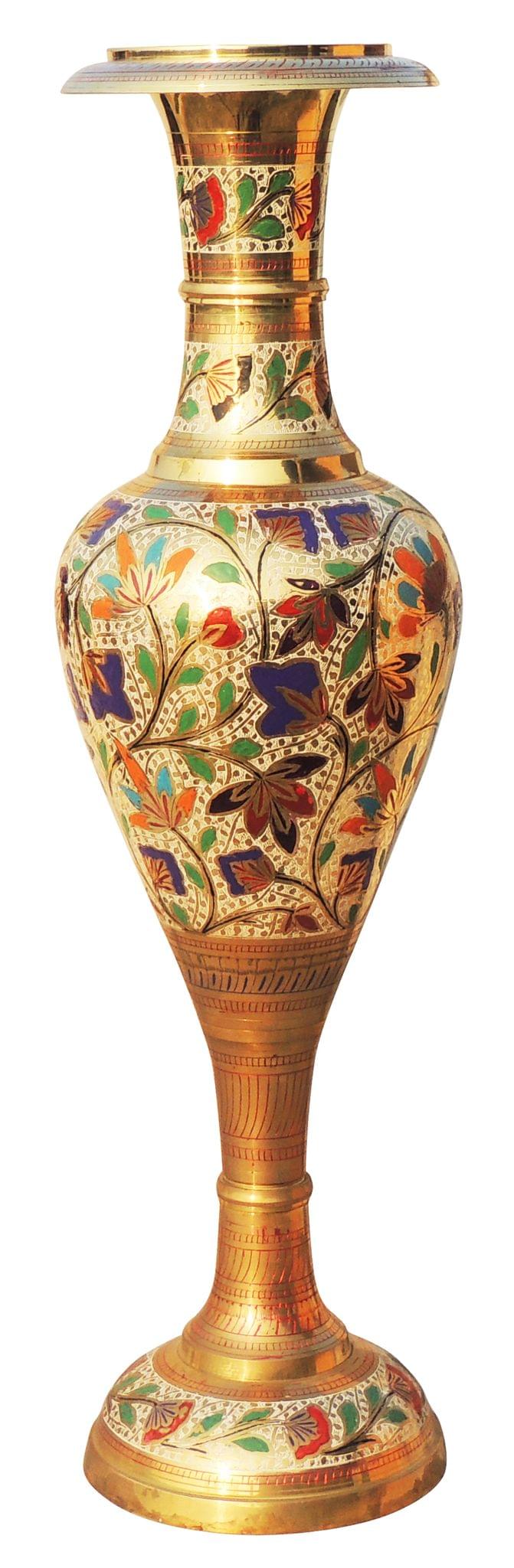 Brass & , Vase — 30.5"