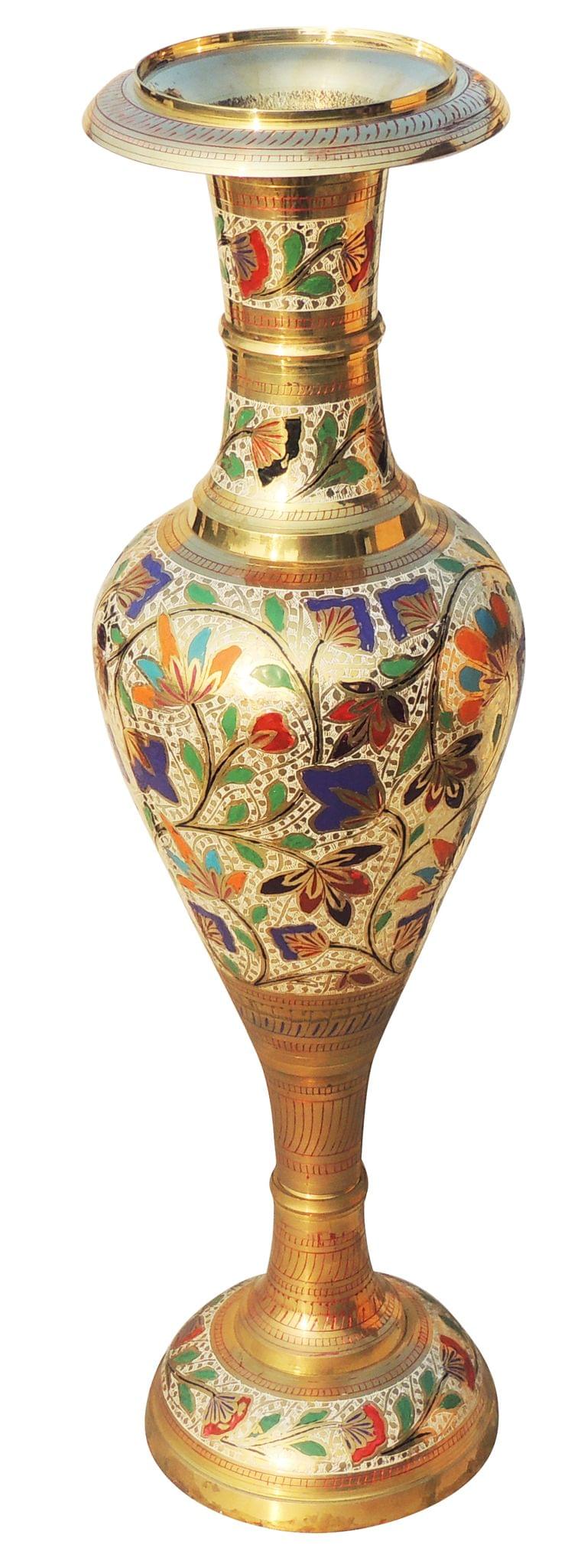 Brass & , Vase — 30.5"