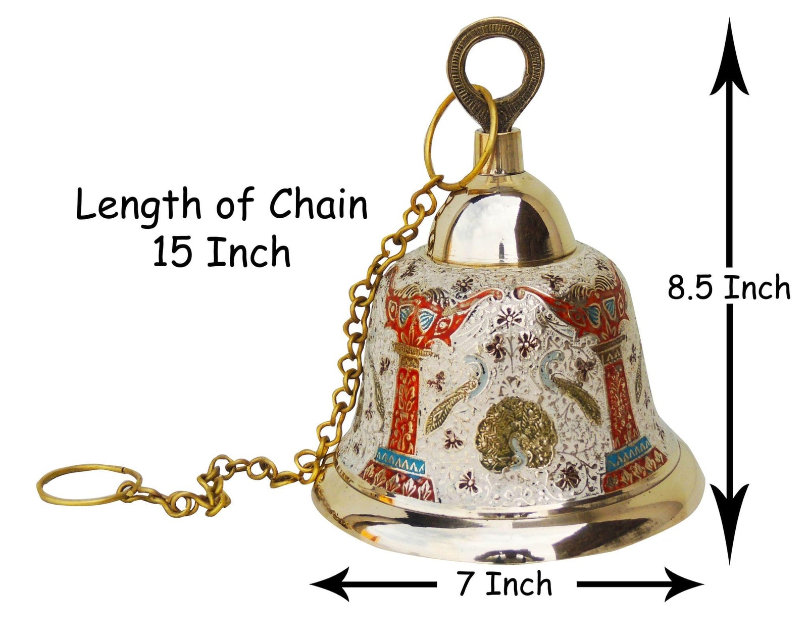 Brass Temple Pooja Bell, Bell — 8.5"