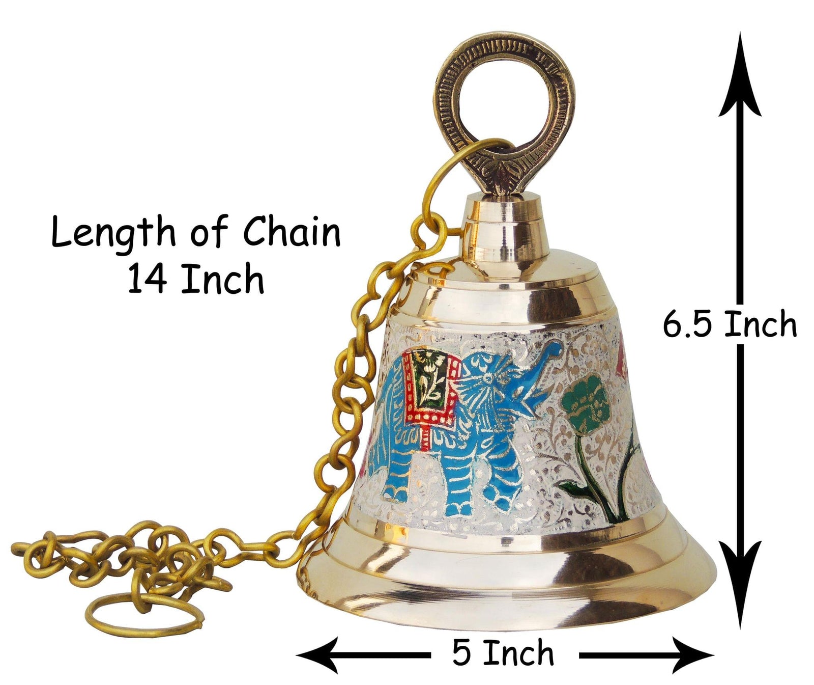 Brass Temple Pooja Bell, Bell — 6.5"