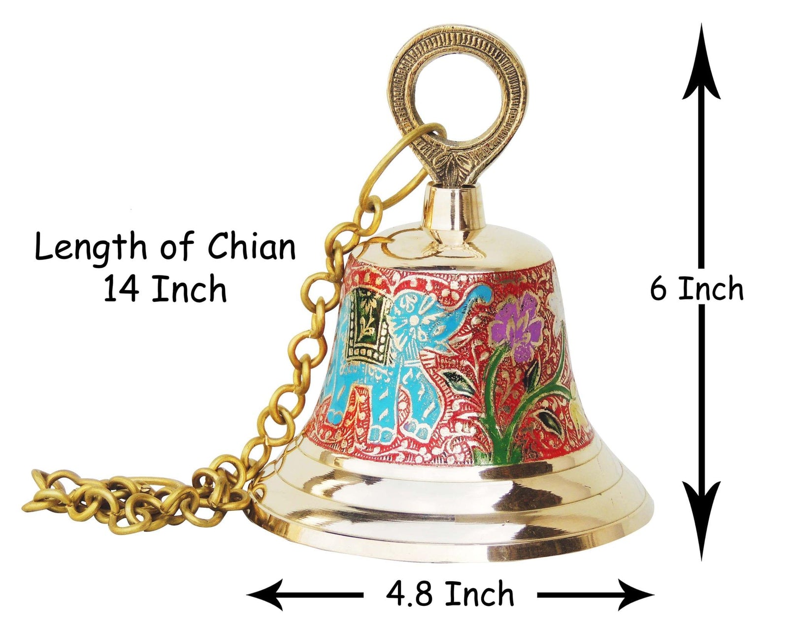 Brass Temple Pooja Bell, Bell — 6"