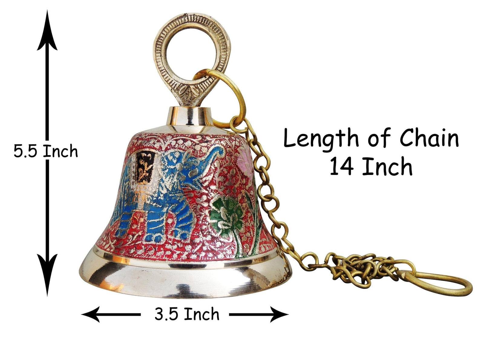 Brass Temple Pooja Bell, Bell — 5.5"