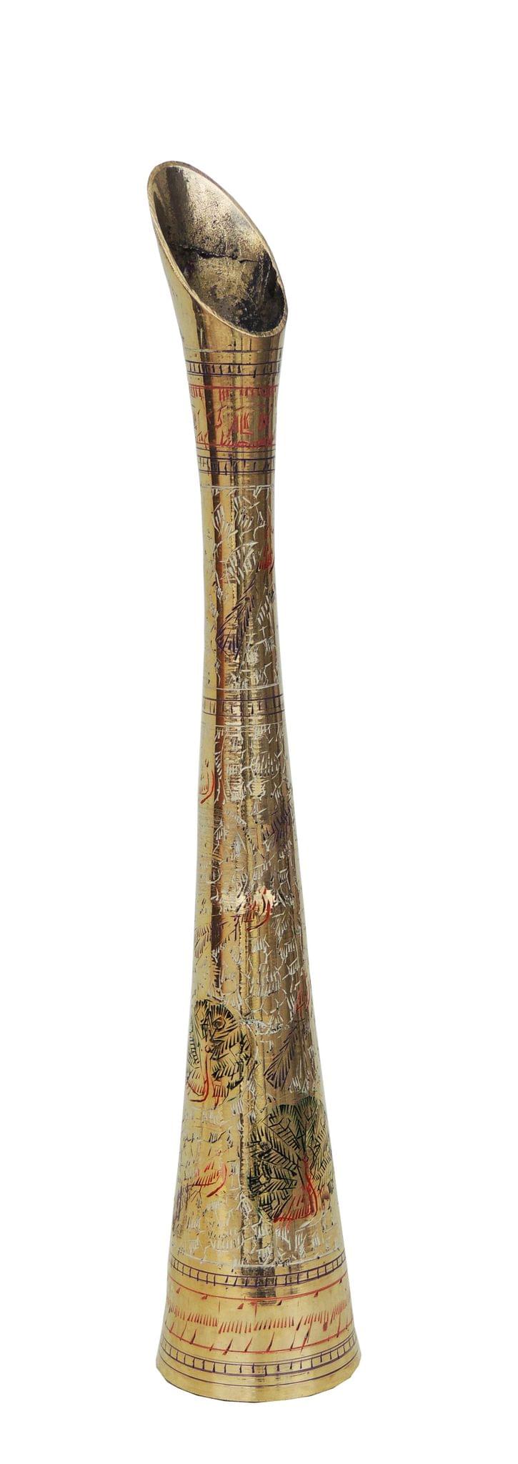 Brass & Naal Cutter, , Vase — 14.2"