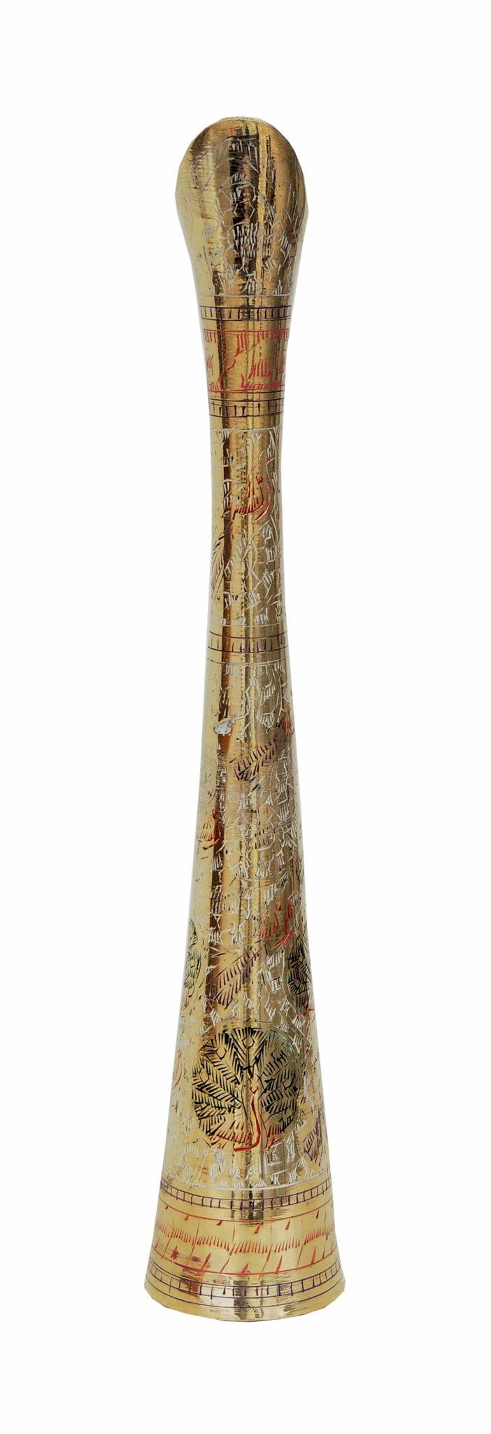 Brass & Naal Cutter, , Vase — 14.2"