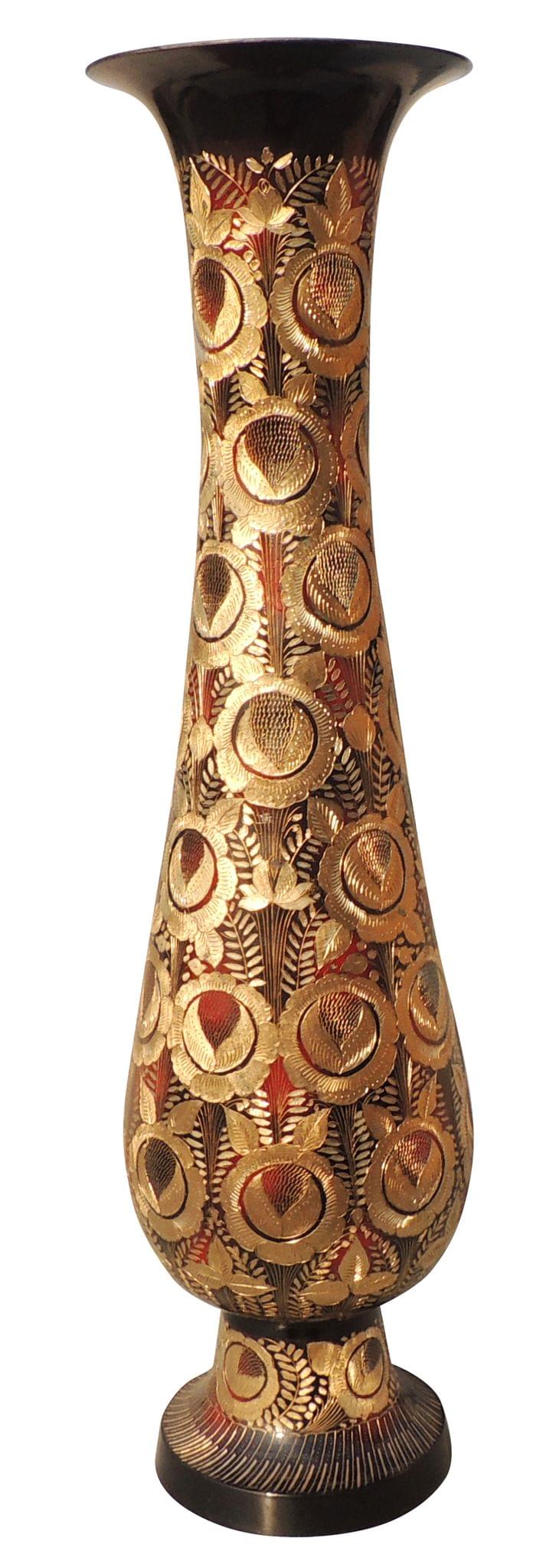 Brass & , Vase — 29.5"