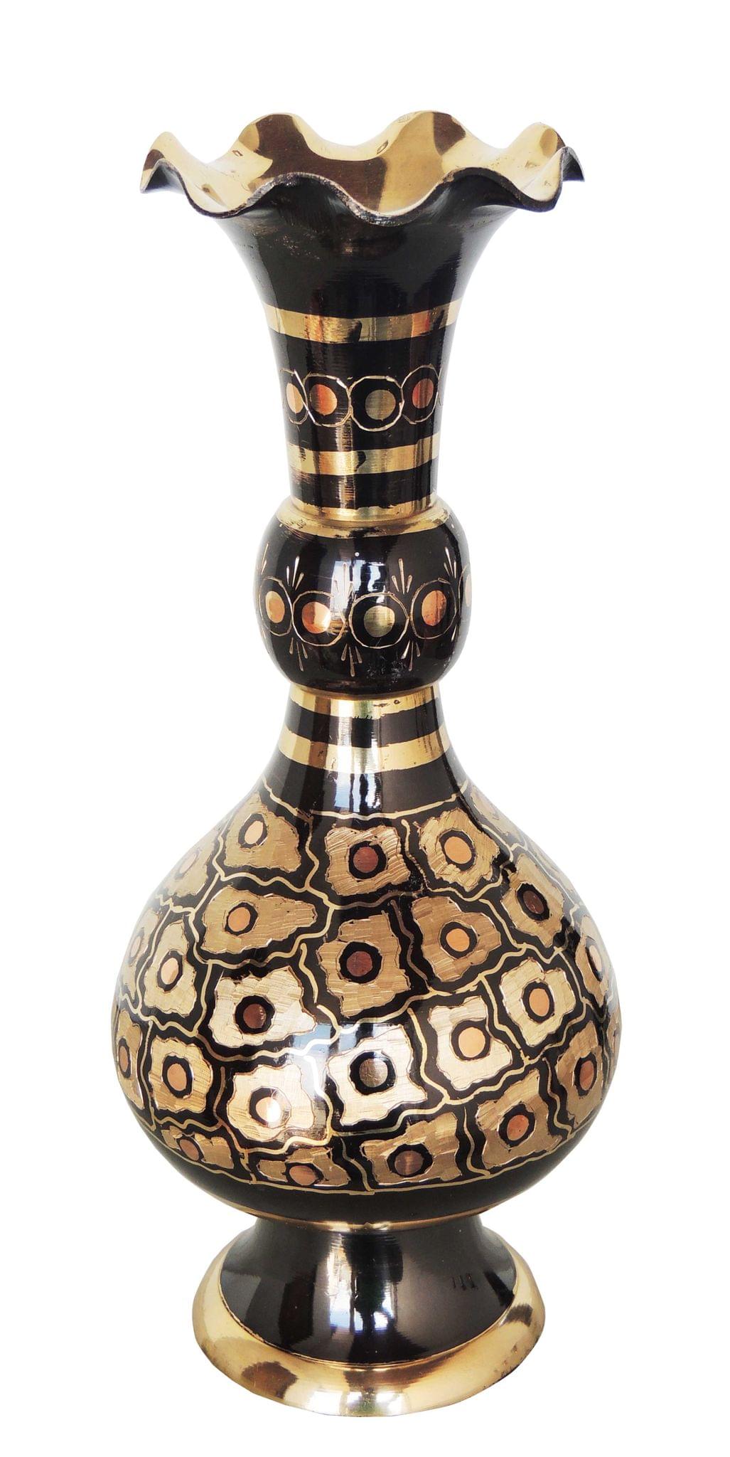 Brass & , Vase — 12.7"