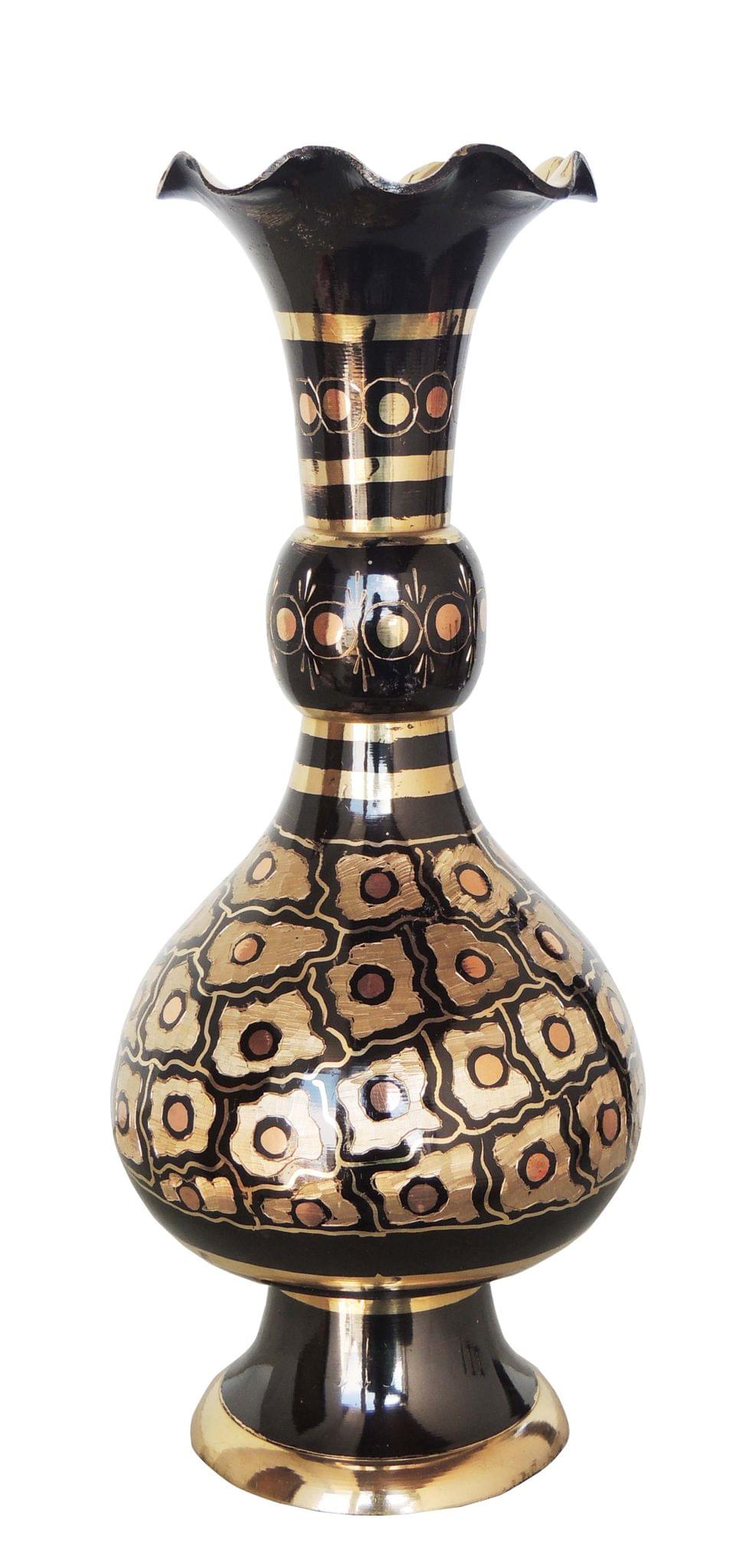 Brass & , Vase — 12.7"