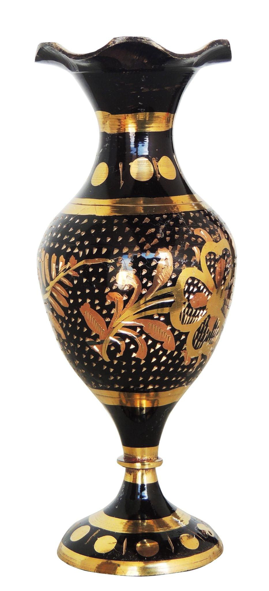 Brass & , Vase — 6"