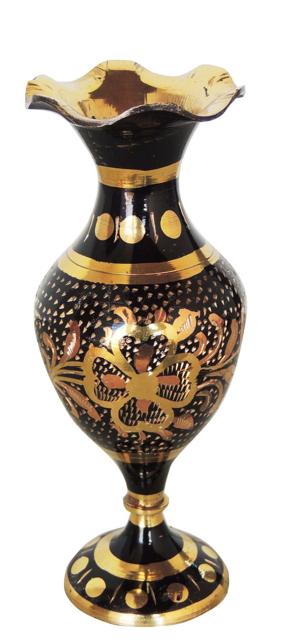 Brass & , Vase — 6"