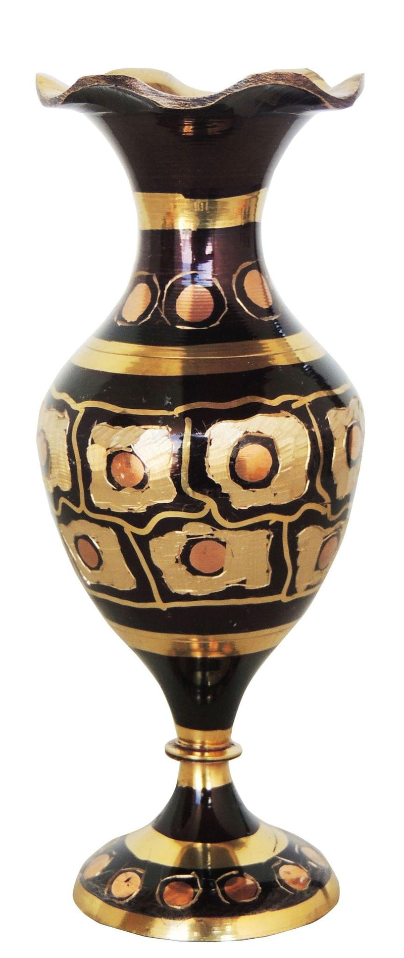 Brass & , Vase — 6"