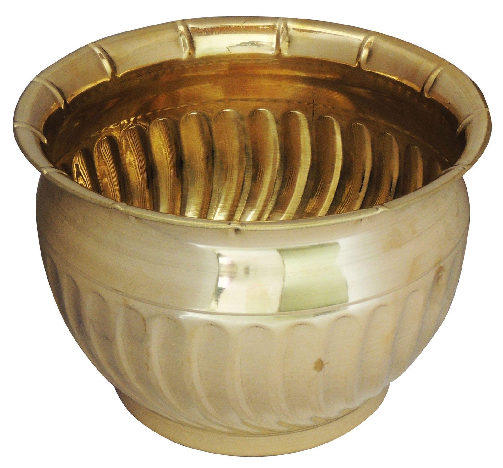 Brass planter Gamala Diameter 13.5 Inch — 9"