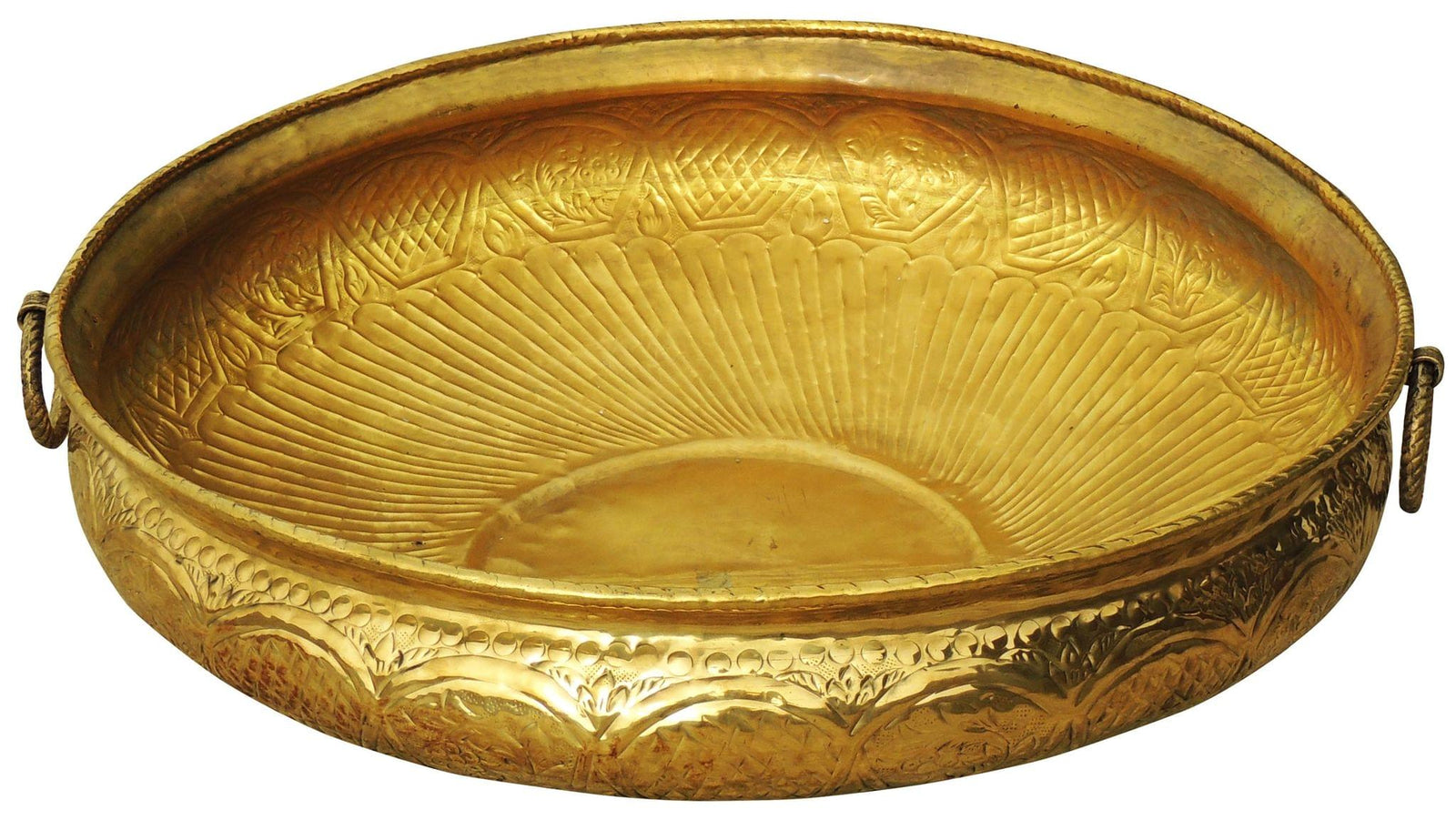 Brass Urli Handwork Diameter 35 inch — 11.2"