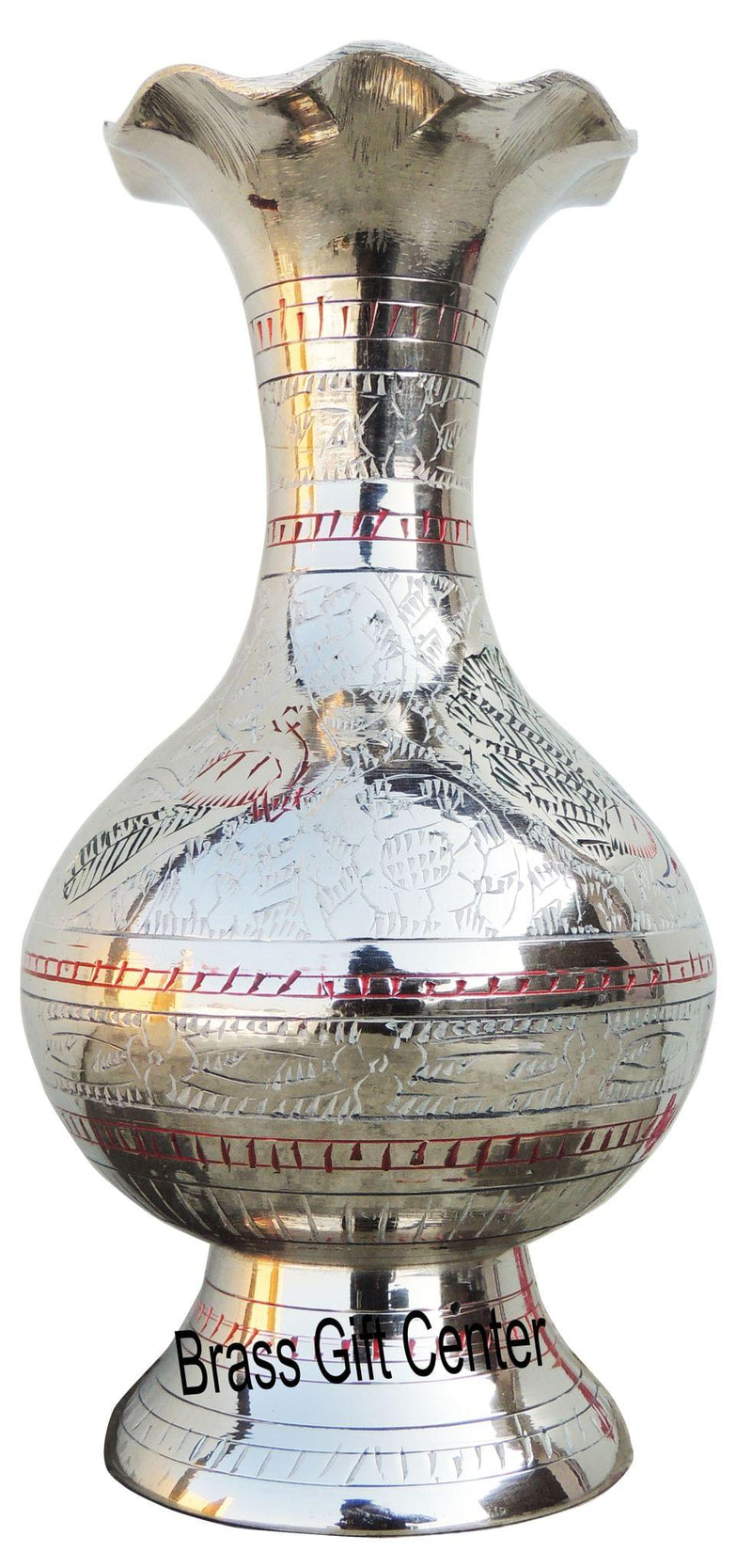 Brass & , Vase — 7.7"