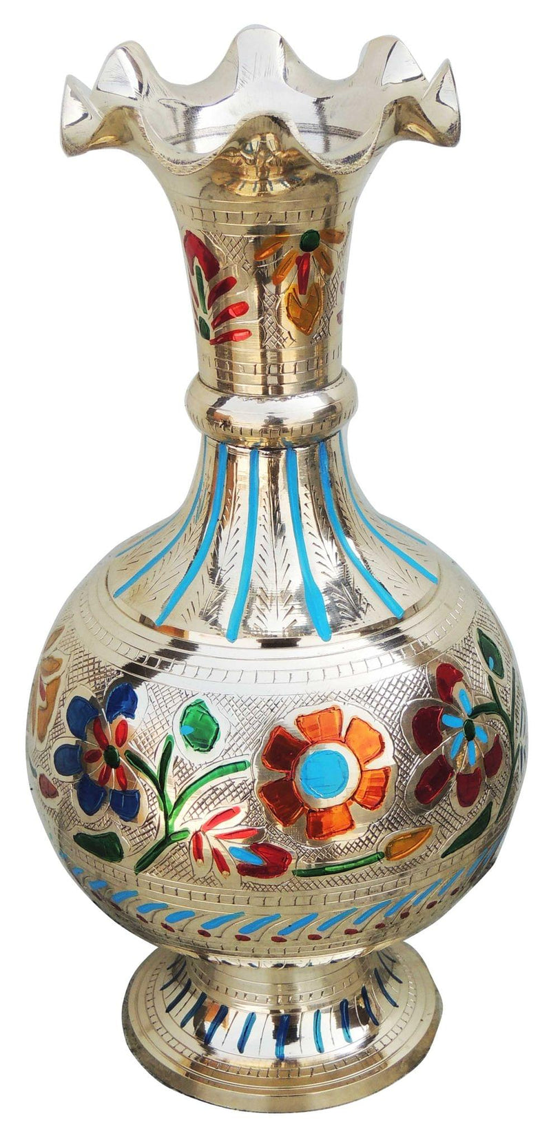 Brass & , Vase — 13"