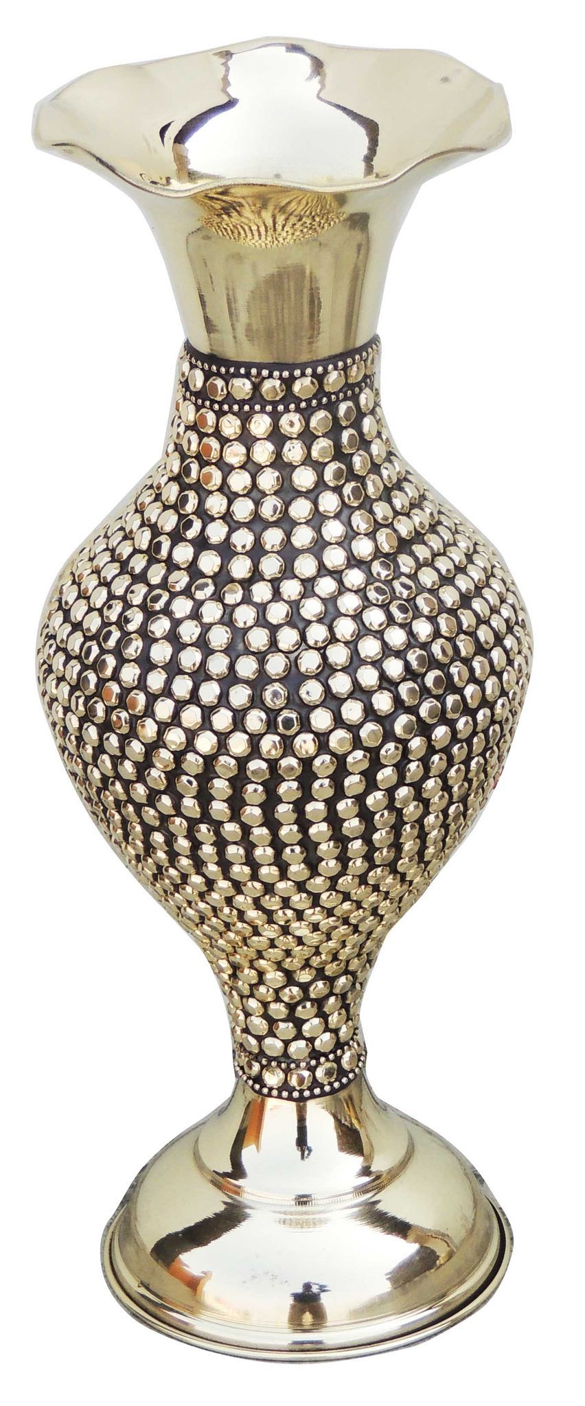 Brass & Beads , Vase — 13"