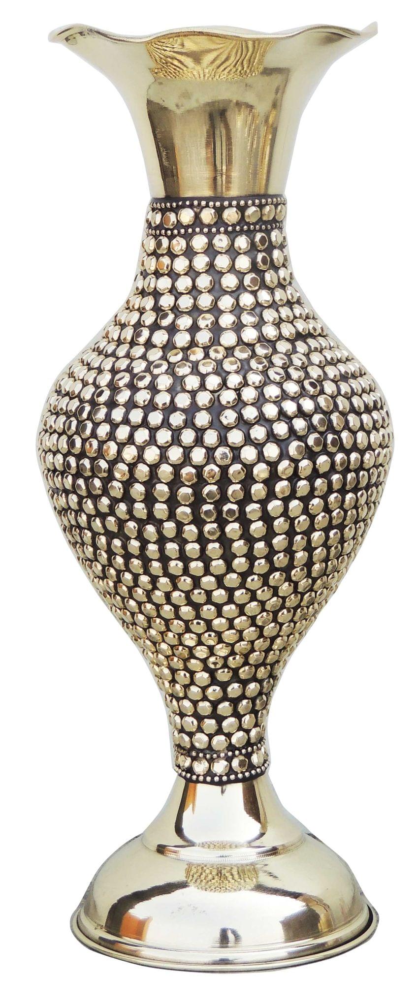 Brass & Beads , Vase — 13"