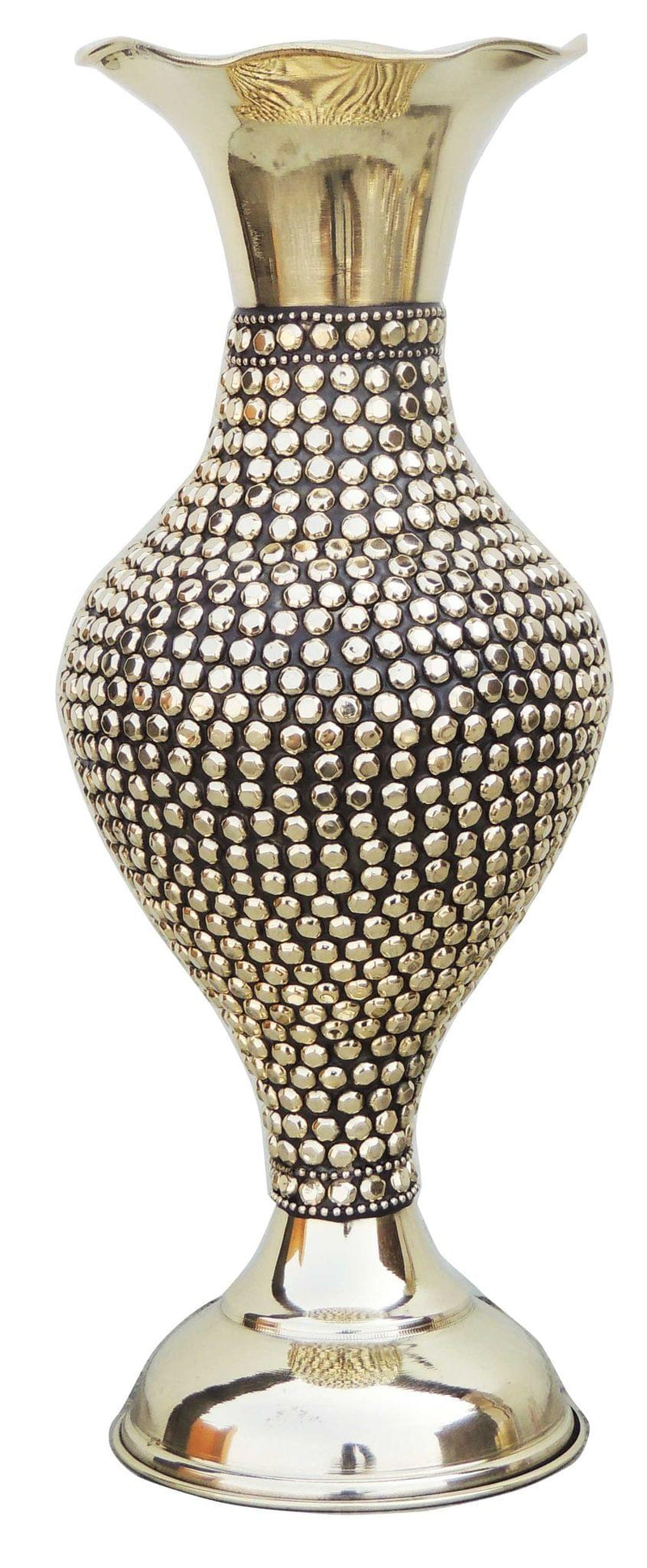 Brass & Beads , Vase — 13"