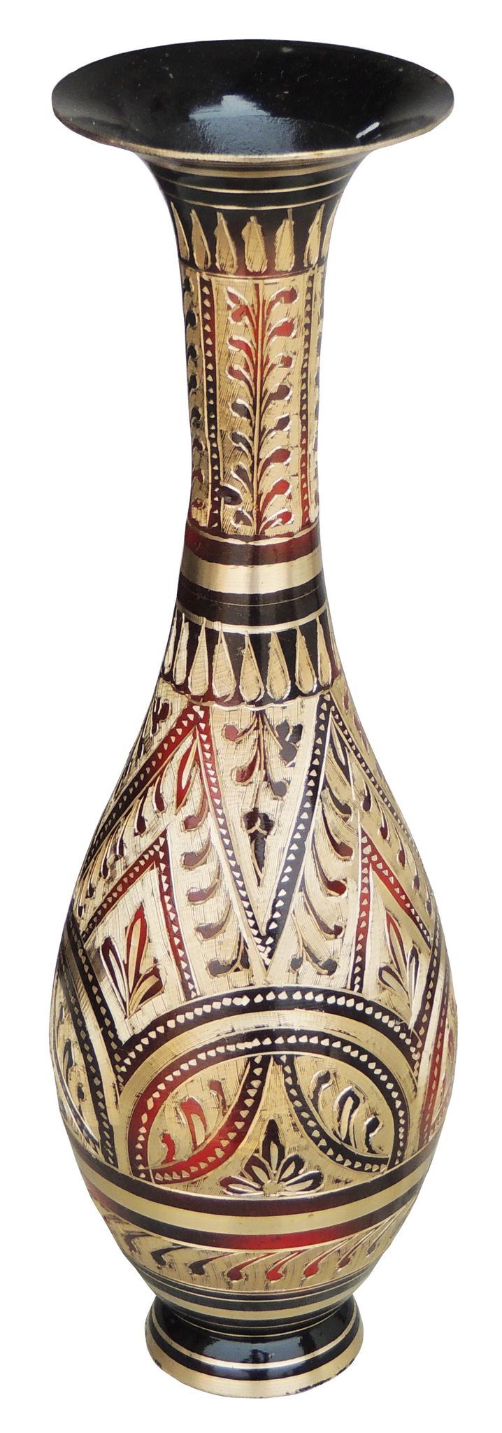 Brass & , Vase (F590/10) — 9.5"