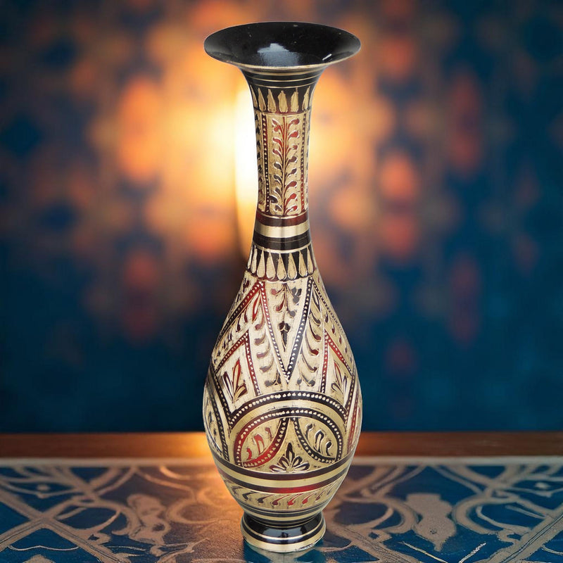 Brass & , Vase (F590/12) — 11.8"