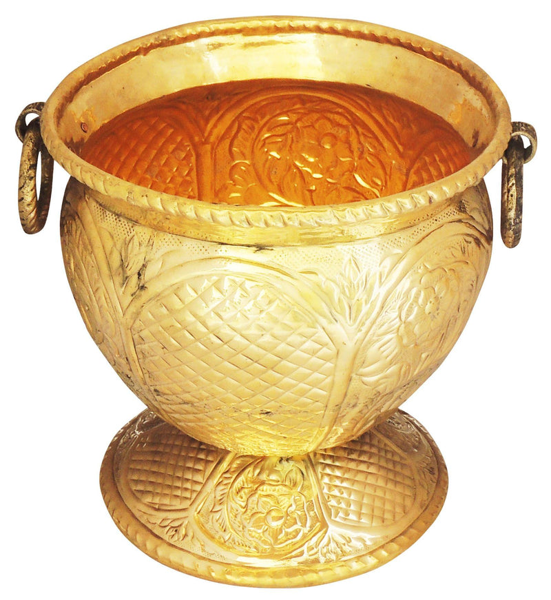 Brass Planter Gamala Chatai Diameter 11 Inch weight 2.7 Kg — 11"