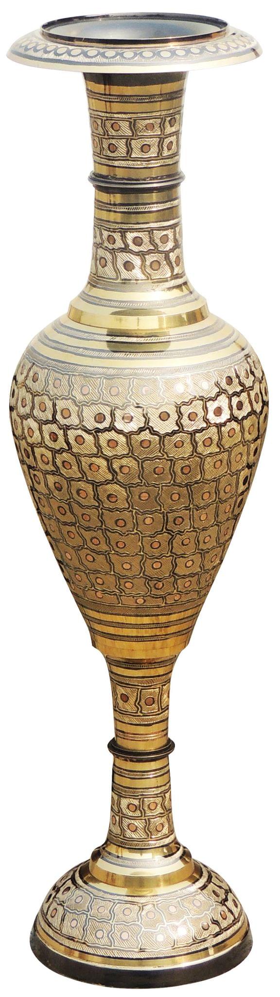 Brass & , Vase — 36"