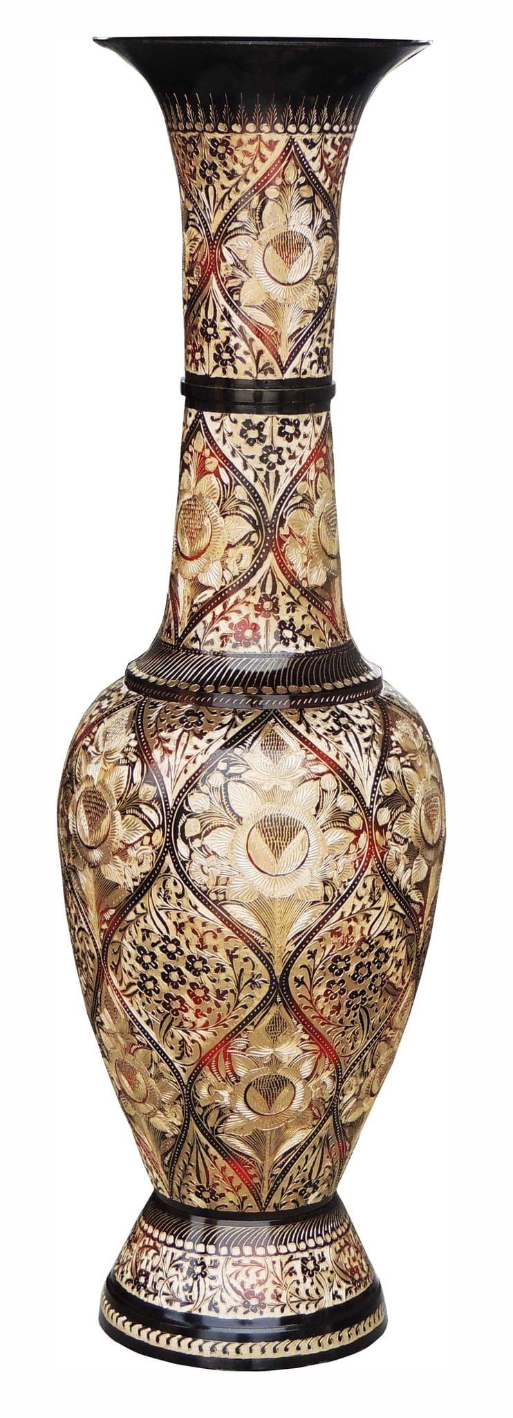 Brass & , Vase (F606/30) — 29.5"