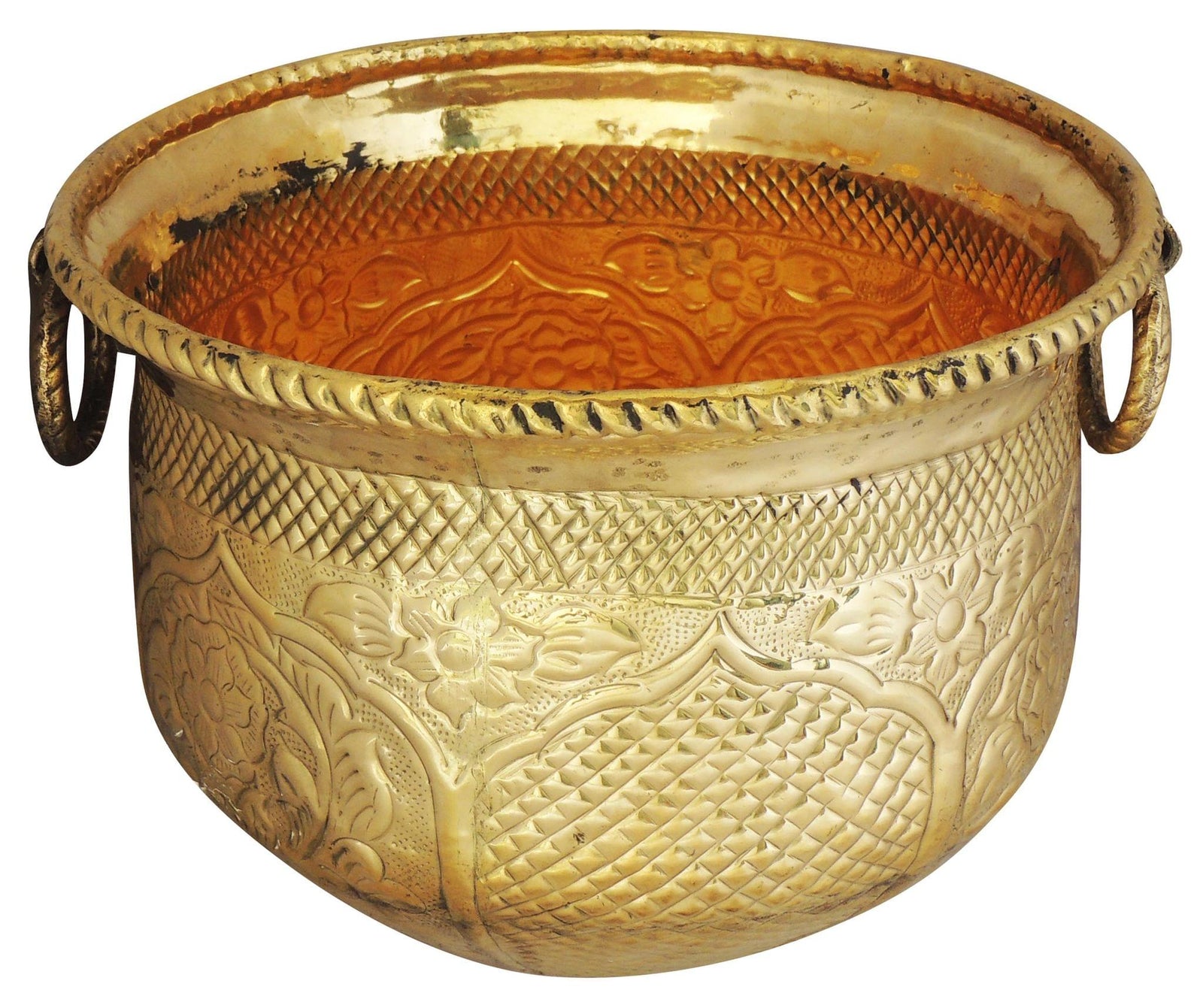 Brass Planter Gamala Chatai Diameter 13 inch weight 2.35 Kg — 10"