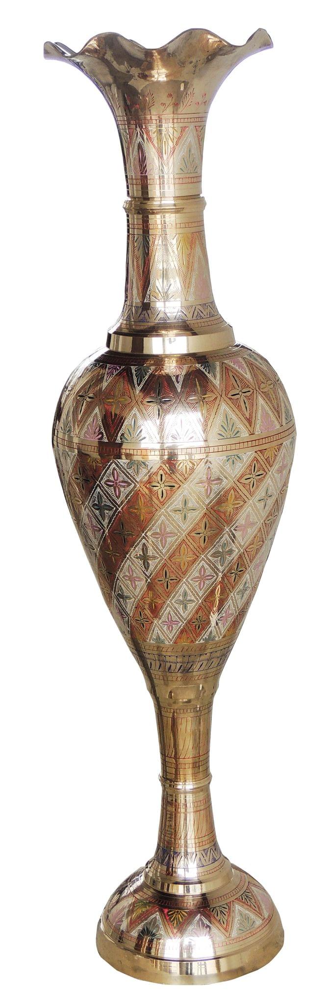 Brass & , Vase (F619/36) — 35"