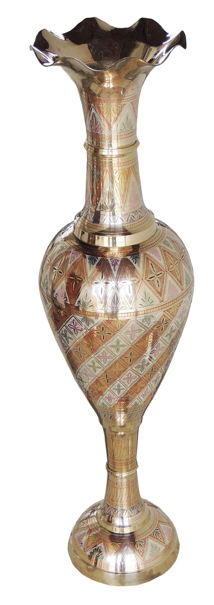 Brass & , Vase (F619/36) — 35"
