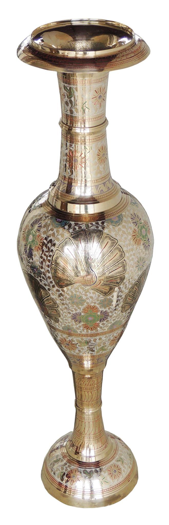 Brass & , Vase (F620/36) — 35"