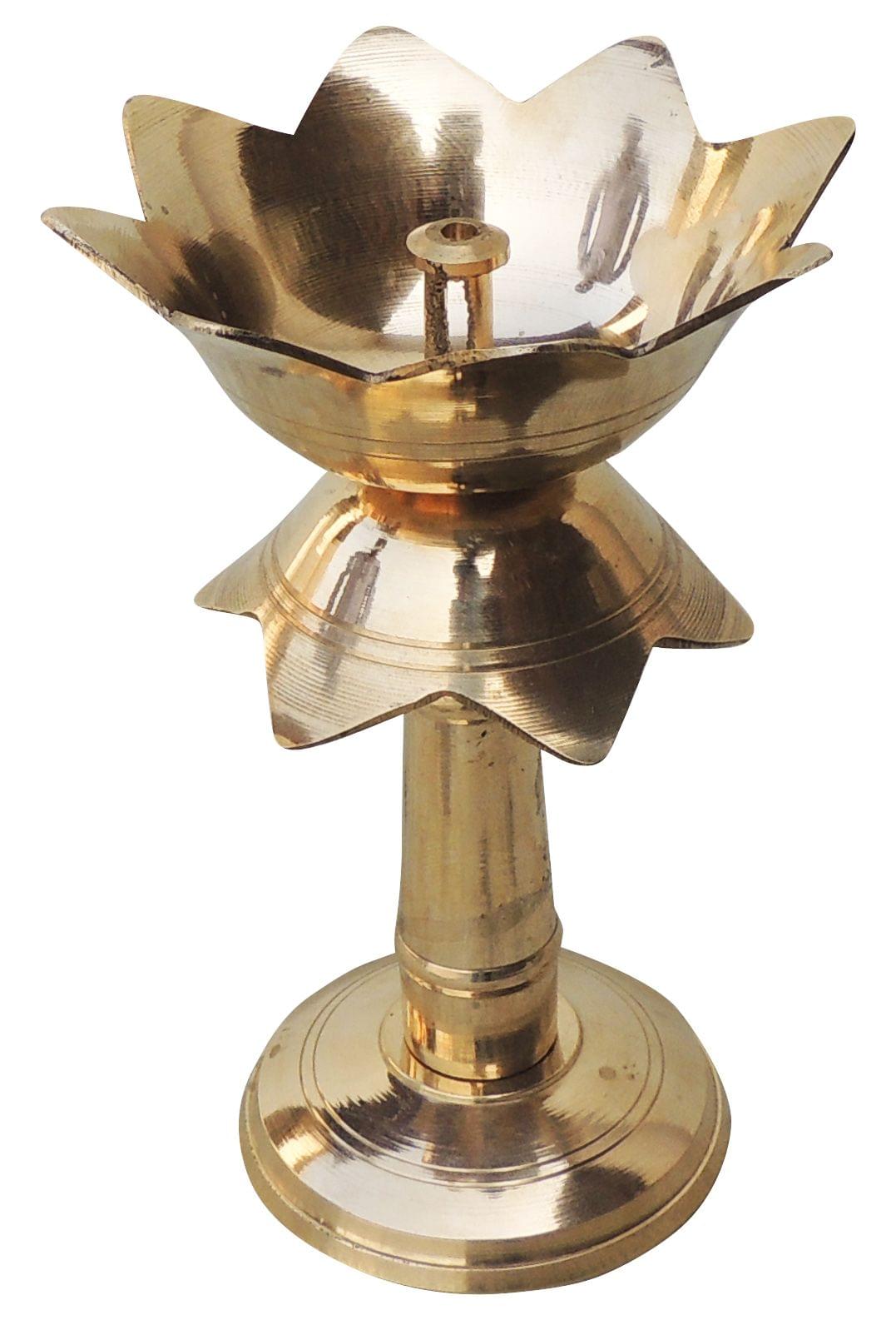 Brass Kamal Stand Deepak no. 3 — 5.3"