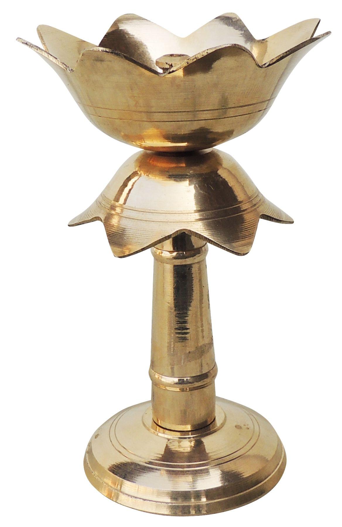 Brass Kamal Stand Deepak no. 3 — 5.3"