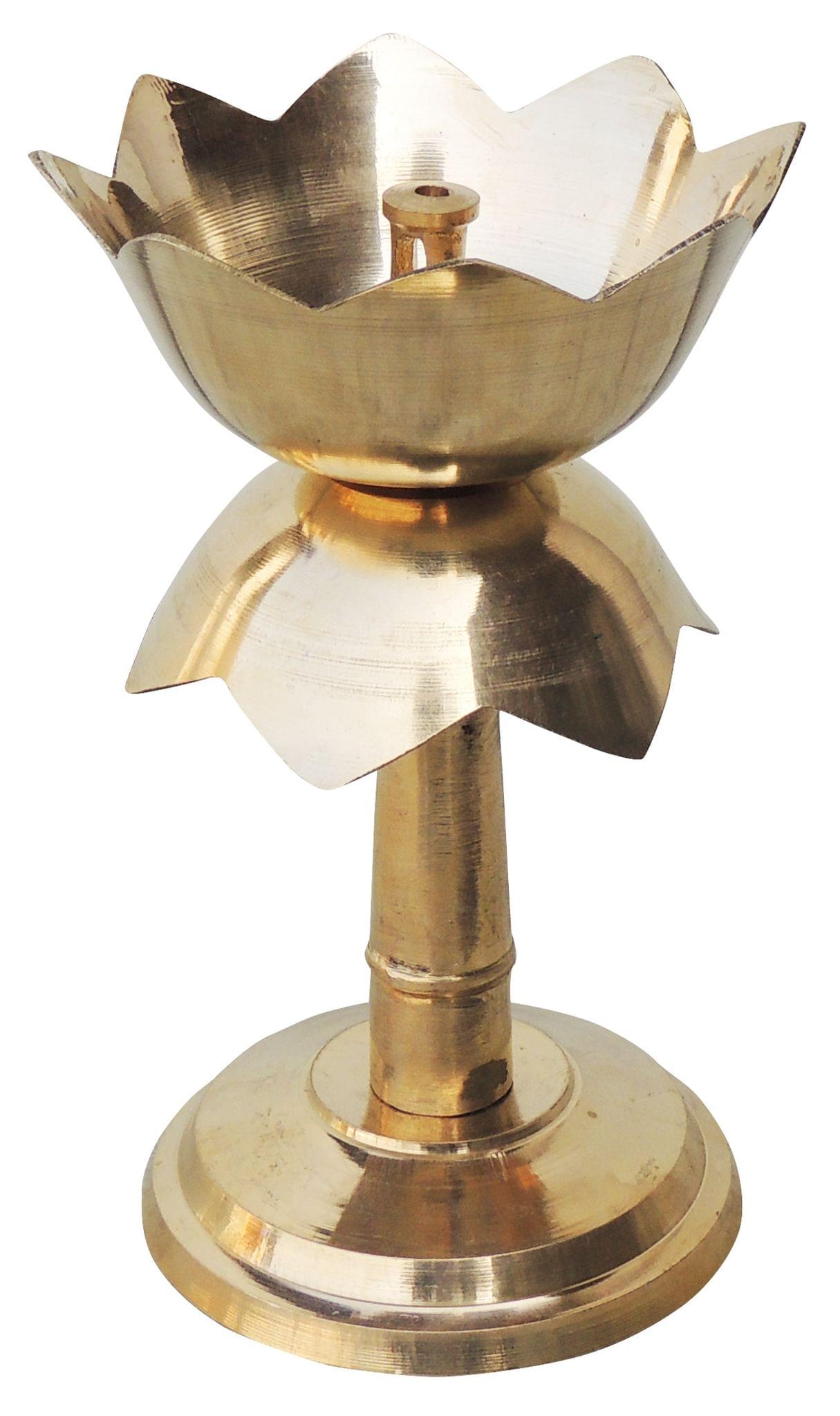 Brass Kamal Stand Deepak No. 5 — 6"