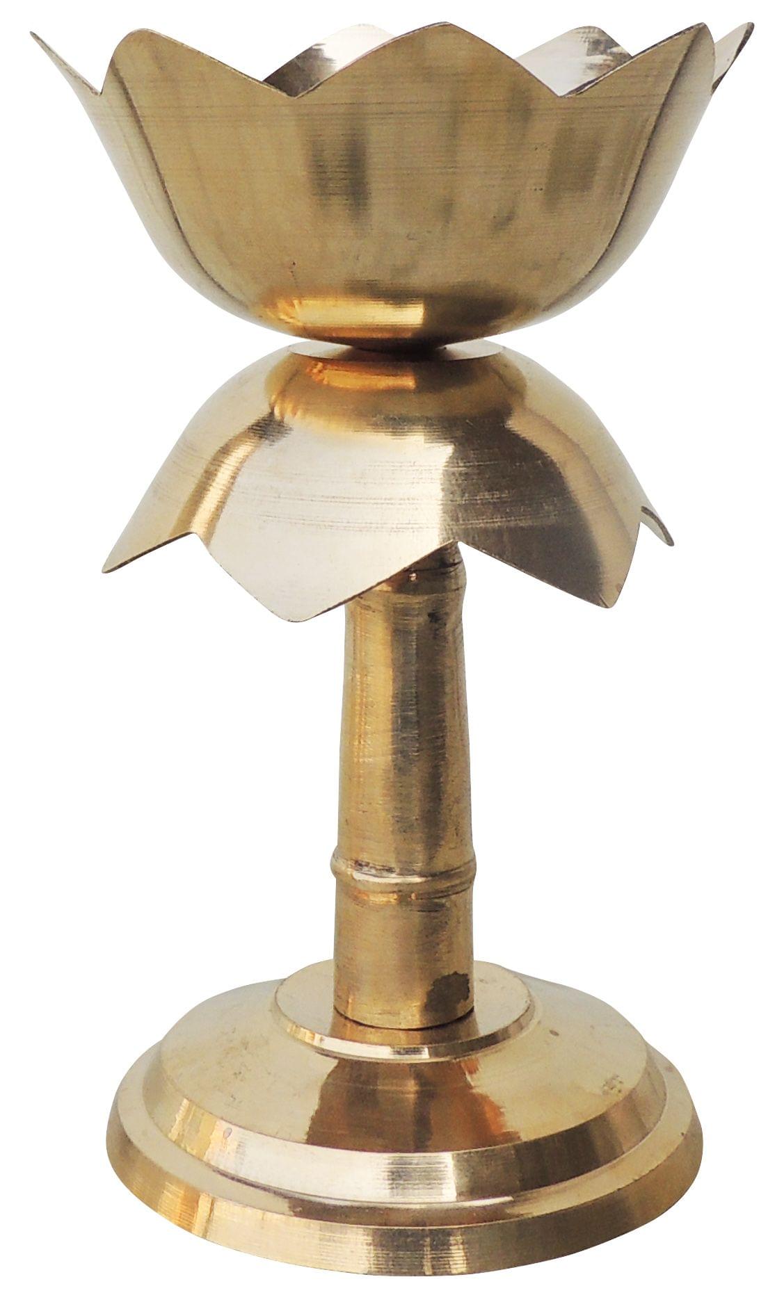 Brass Kamal Stand Deepak No. 5 — 6"