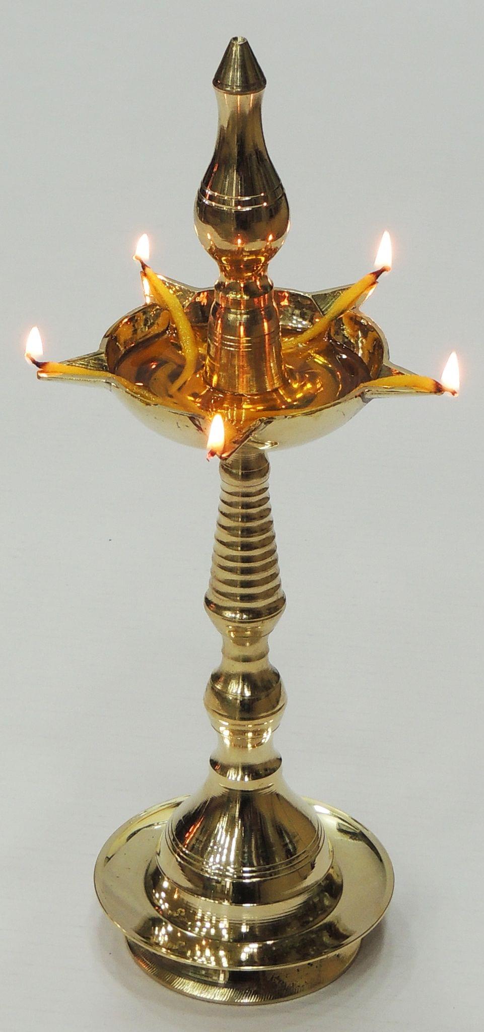 Brass Kerala Fancy No. 10 — 12.8"