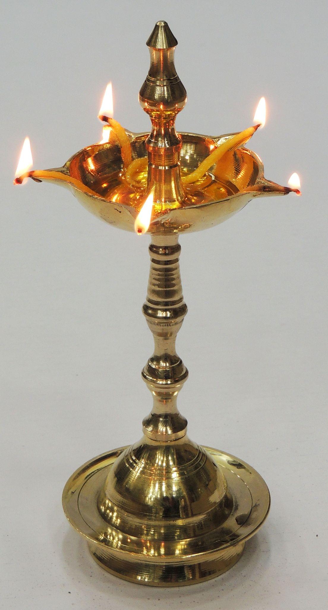 Brass Kerala Fancy No. 6 — 8.8"